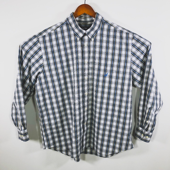 Nautica Other - Nautica Blue Plaid Wrinkle Resistant Shirt XXL